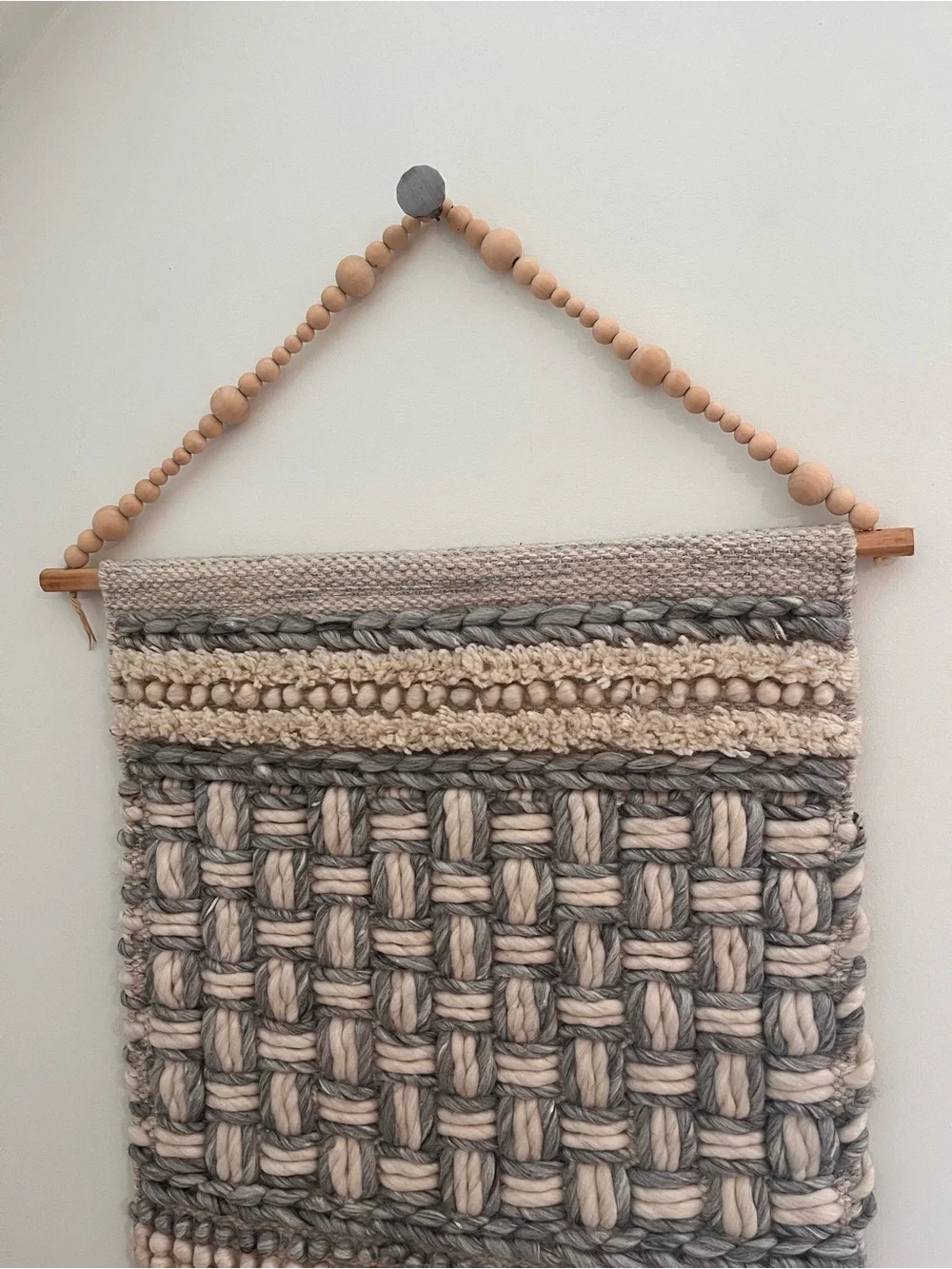 Surya Cordoba Handwoven Neutral Macrame Wall Hanging - Beige & Gray